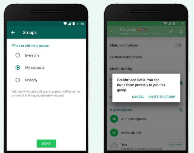 WhatsApp запретит добавлять новых пользователей в группы